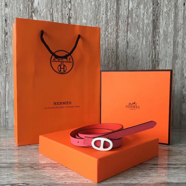 Hermes original epsom leather mini athena belt 13mm H065557 pink