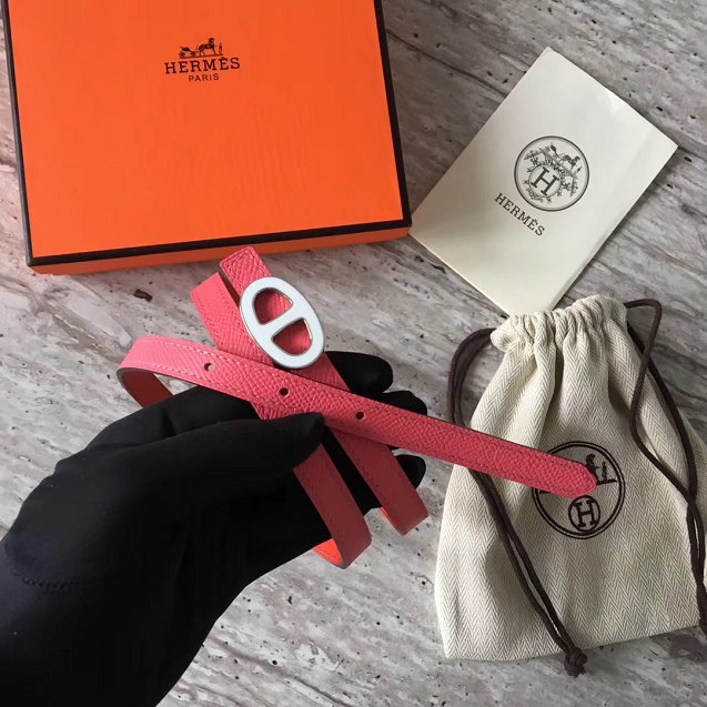 Hermes original epsom leather mini athena belt 13mm H065557 pink