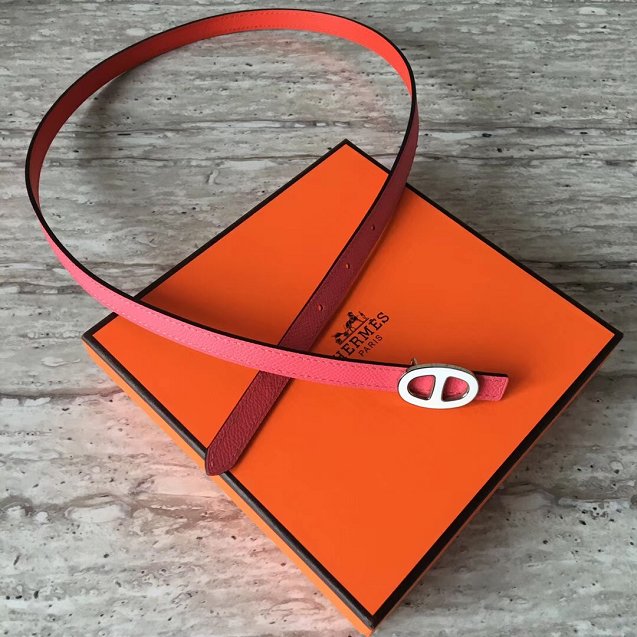 Hermes original epsom leather mini athena belt 13mm H065557 pink