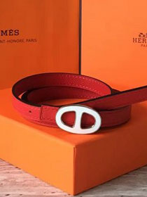 Hermes original epsom leather mini athena belt 13mm H065557 red