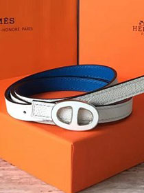 Hermes original epsom leather mini athena belt 13mm H065557 white