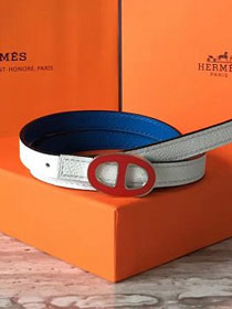 Hermes original epsom leather mini athena belt 13mm H065557 white