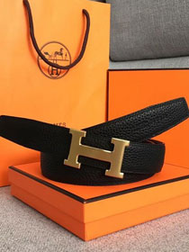 Hermes original togo leather belt 32mm H029938 black