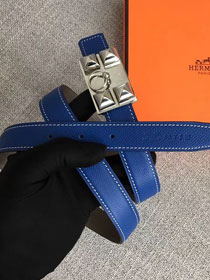 Hermes orignal epsom leather collier de chien belt 24mm H075378 blue
