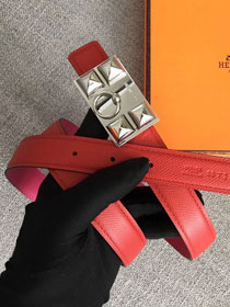Hermes orignal epsom leather collier de chien belt 24mm H075378 red