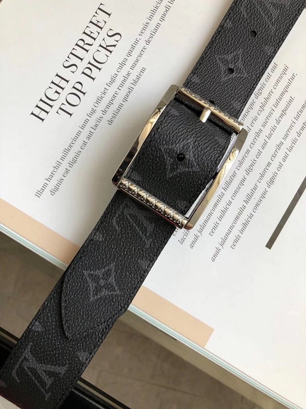 Louis vuitton original monogram reverso reversible 40mm belt M0040Q black