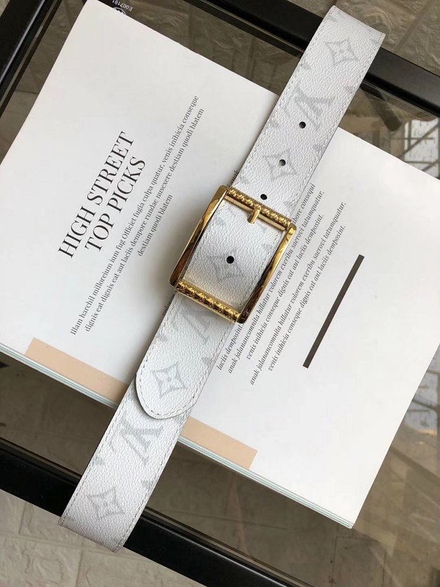 Louis vuitton original monogram reverso reversible 40mm belt M0040Q white