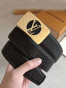 Louis vuitton original calfskin 40mm belt M0042 black