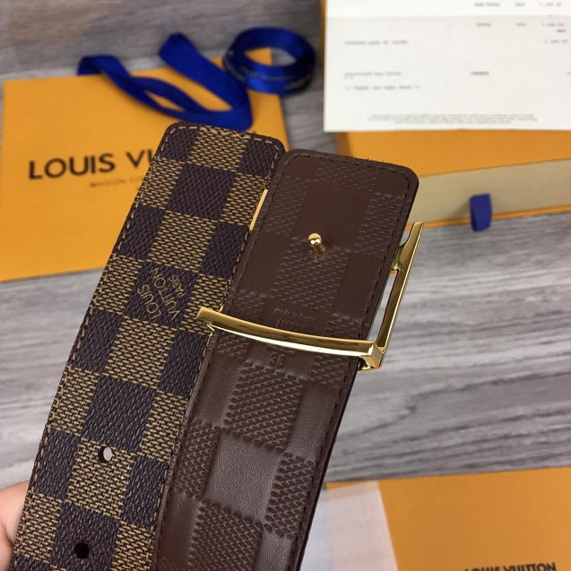 Louis vuitton original damier ebene reversible 40mm belt M9821 