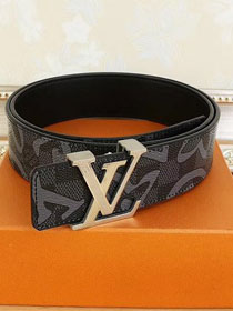 Louis vuitton original damier graphite 40mm belt M9608W 