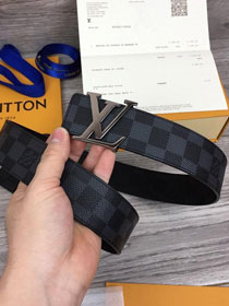 Louis vuitton original damier graphite reversible 40mm belt M9822 