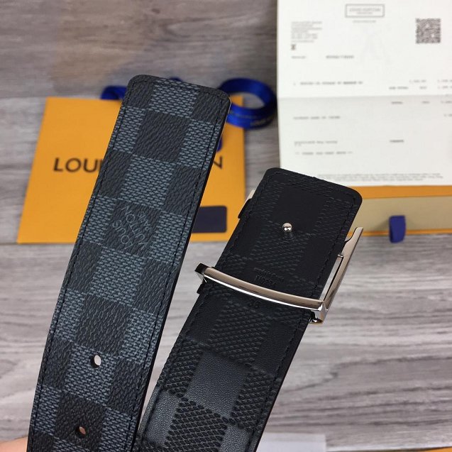 Louis vuitton original damier graphite reversible 40mm belt M9822 