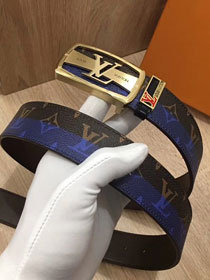 Louis vuitton original monogram 38mm belt M9377 blue