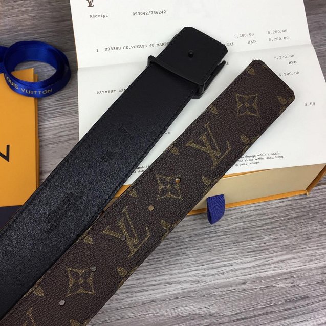 Louis vuitton original monogram 40mm belt MP126 