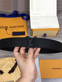 Louis vuitton original monogram calfskin pou-up 40mm belt MP236 black