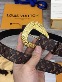 Louis vuitton original monogram canvas angels 30mm belt M0102 