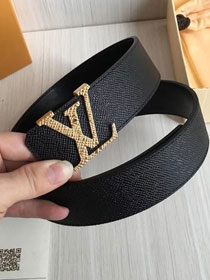 Louis vuitton original taiga leather 40mm belt M9839U black