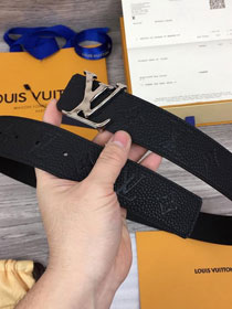 Louis vuitton original togo leather 40mm belt M9283 black