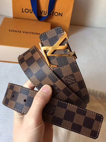 Louis vuitton original damier ebene initials 40mm belt M9609S