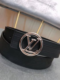 Louis vuitton original calfskin circle 35mm belt m9044 black