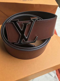 Louis vuitton original calfskin mens 40mm belt M9904V coffee