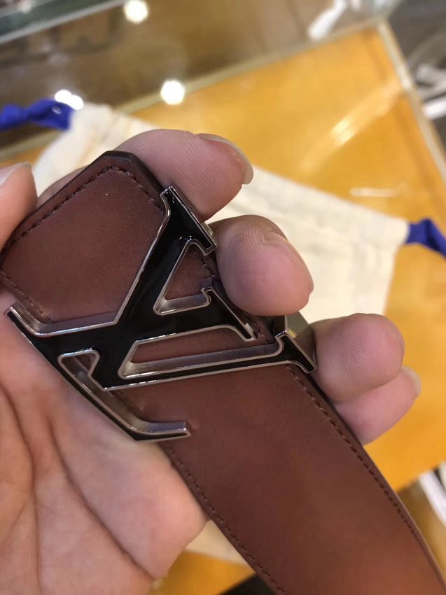 Louis vuitton original calfskin mens 40mm belt M9904V coffee