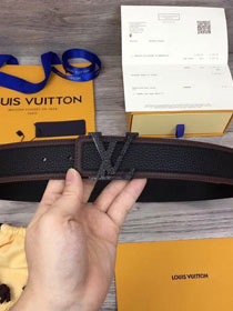 Louis vuitton original calfskin mens covered 40mm belt M0030Q black