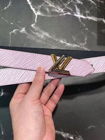 Louis vuitton original epi leather twist 30MM belt M9361U pink