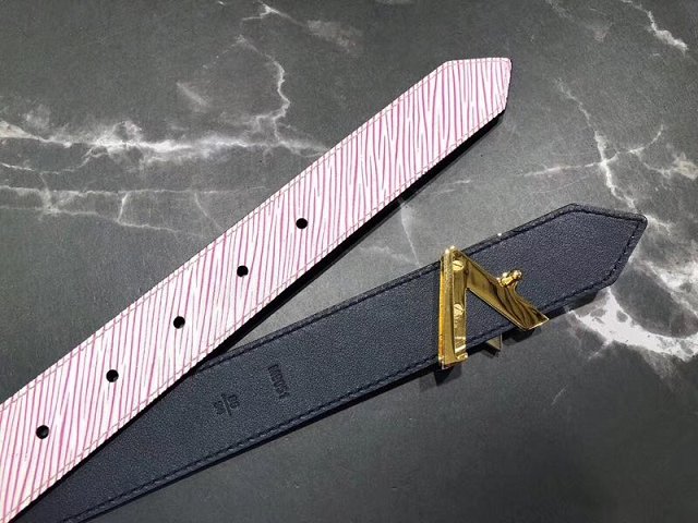 Louis vuitton original epi leather twist 30MM belt M9361U pink