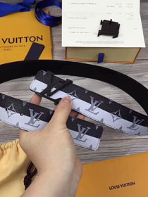 Louis vuitton original monogram 35mm belt MP034 white&black