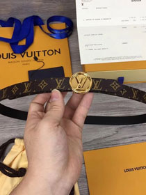 Louis vuitton original monogram circle reversible belt 20mm M0053W