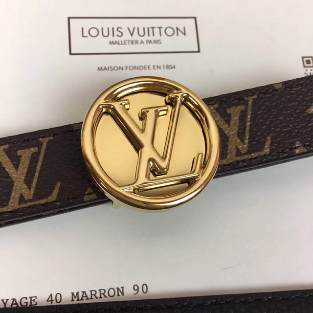 Louis vuitton original monogram circle reversible belt 20mm M0053W