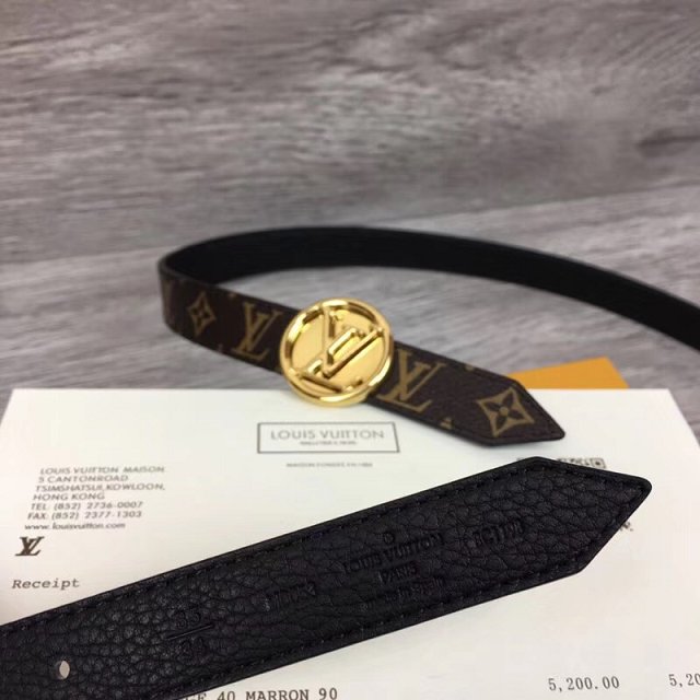 Louis vuitton original monogram circle reversible belt 20mm M0053W