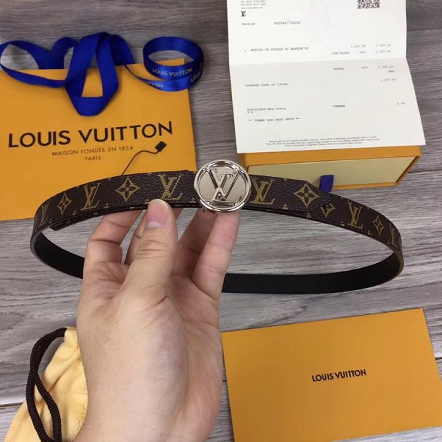 Louis vuitton original monogram circle reversible belt 20mm M0053W