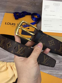 Louis vuitton original monogram reverso 40mm belt M0041Q black 