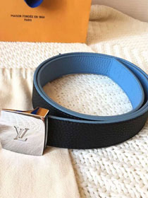 Louis vuitton original calfskin 30mm belt m6117 black&blue