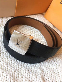 Louis vuitton original calfskin 30mm belt m6117 black&coffee