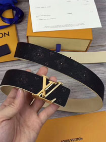 Louis vuitton original calfskin 35mm belt m0008 black