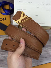 Louis vuitton original calfskin 40mm belt m9911 coffee