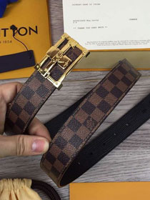 Louis vuitton original damier ebene 30mm belt m9937 black