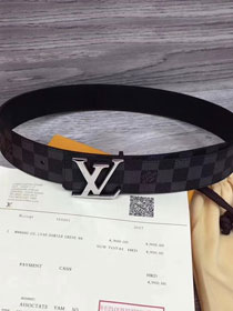 Louis vuitton original damier graphite Initiales 40mm belt M0079Q black