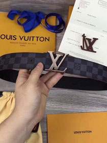 Louis vuitton original damier graphite Initiales 40mm belt M0079Q coffee