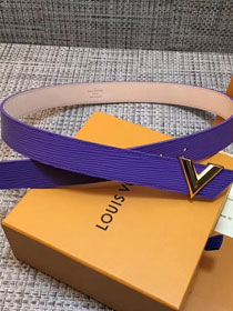 Louis vuitton original epi leather v 30mm belt M9021W purple