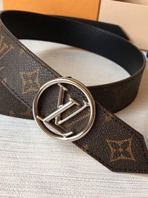 Louis vuitton original monogram circle 35mm belt M0142U black