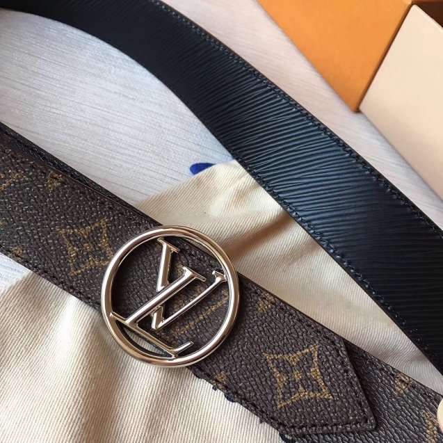Louis vuitton original monogram circle 35mm belt M0142U black