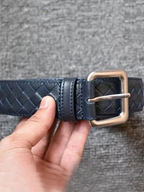 BV original calfskin 35mm belt V0001 navy blue