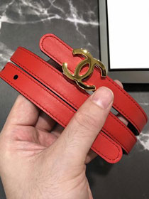 CC original calfskin 15mm belt A0547 red