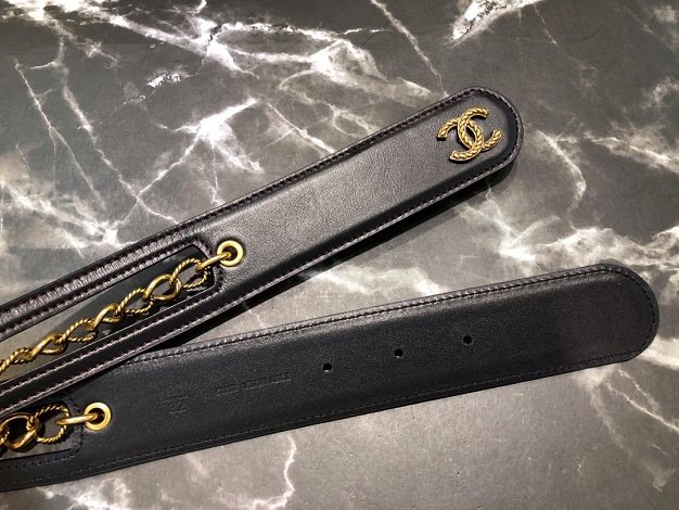 CC original calfskin 20mm belt A0545 black