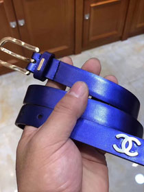 CC original calfskin 20mm belt AA0557 blue
