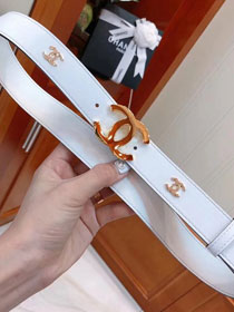 CC original calfskin 30mm belt AA0526 white